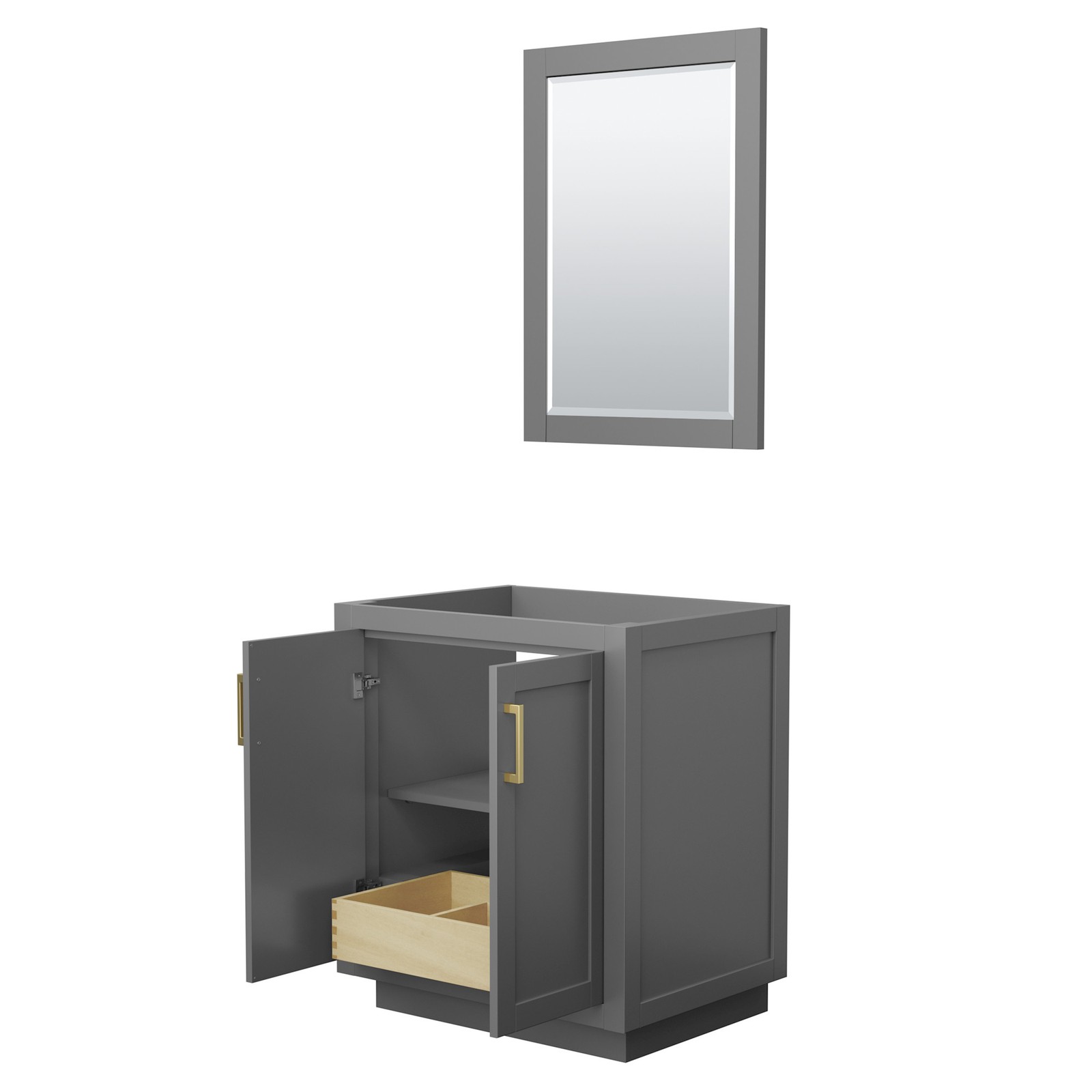 Wyndham Collection WCF2929-30S-CX-M24 Miranda 30″ Single – White / Brushed Gold