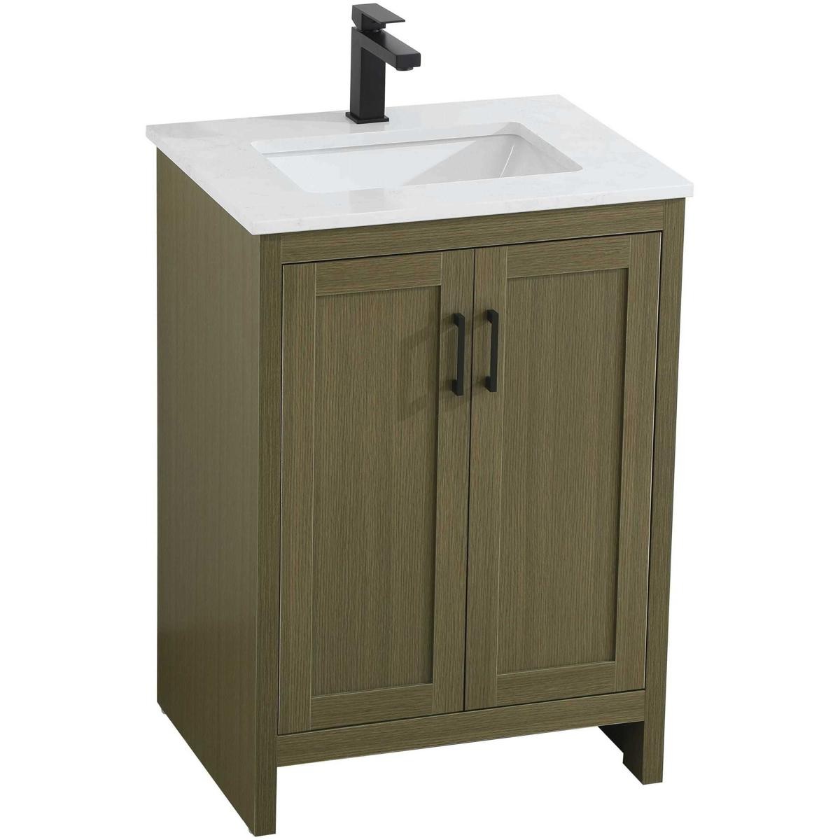 Elegant Lighting VF25124MCB Finnley Vanity Chestnut Brown