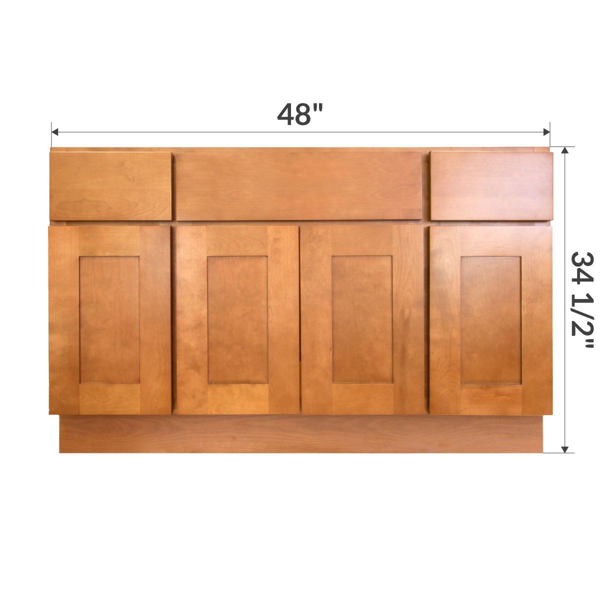 48″ Bathroom Vanity Sink Base Cabinet Maple Newport by LessCare