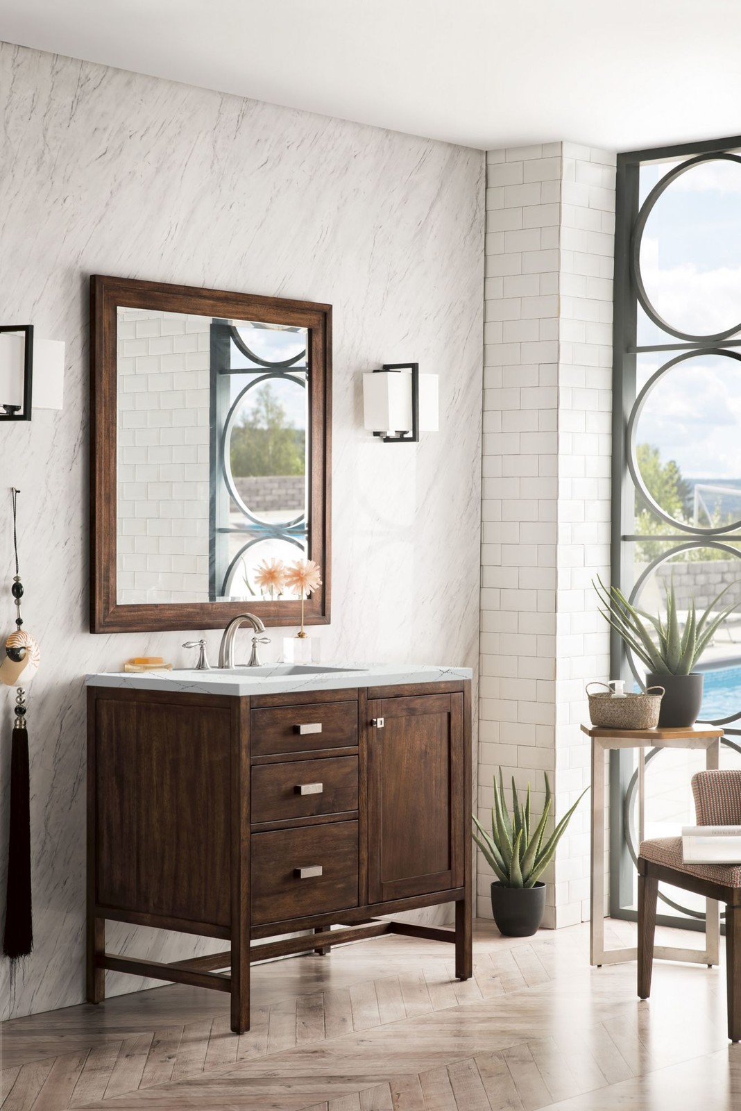 James Martin Vanities E444-V36-3ENC Addison 36″ – Mid Century Acacia