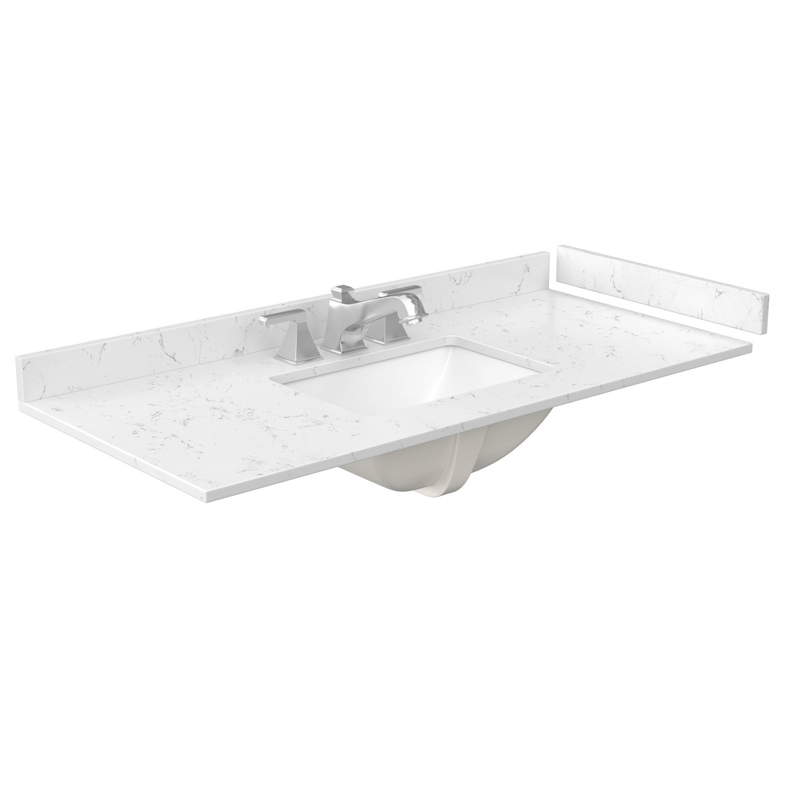 Wyndham Collection WCV232348S-VCA3-US3MXX Avery 48″ – Dark Blue / Carrara