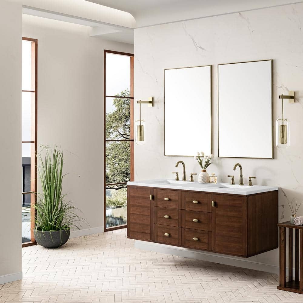 James Martin 670-V60D-WLT-3WZ Amberly 60″ Double Basin Vanity Set*NEW*