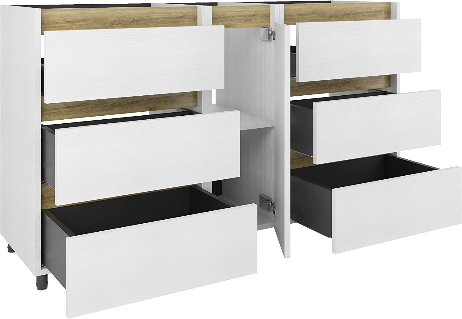 Randalco Memphis 60″ Vanity Base Cabinet | Roucke White Wood | 60 X 35 X 21,5 in
