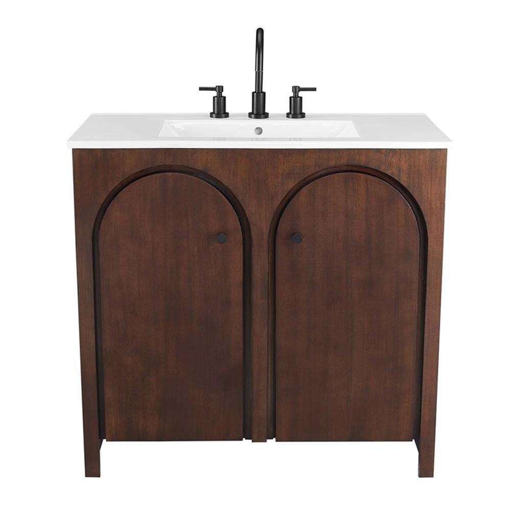 Appia 36″ Bathroom Vanity in Walnut White