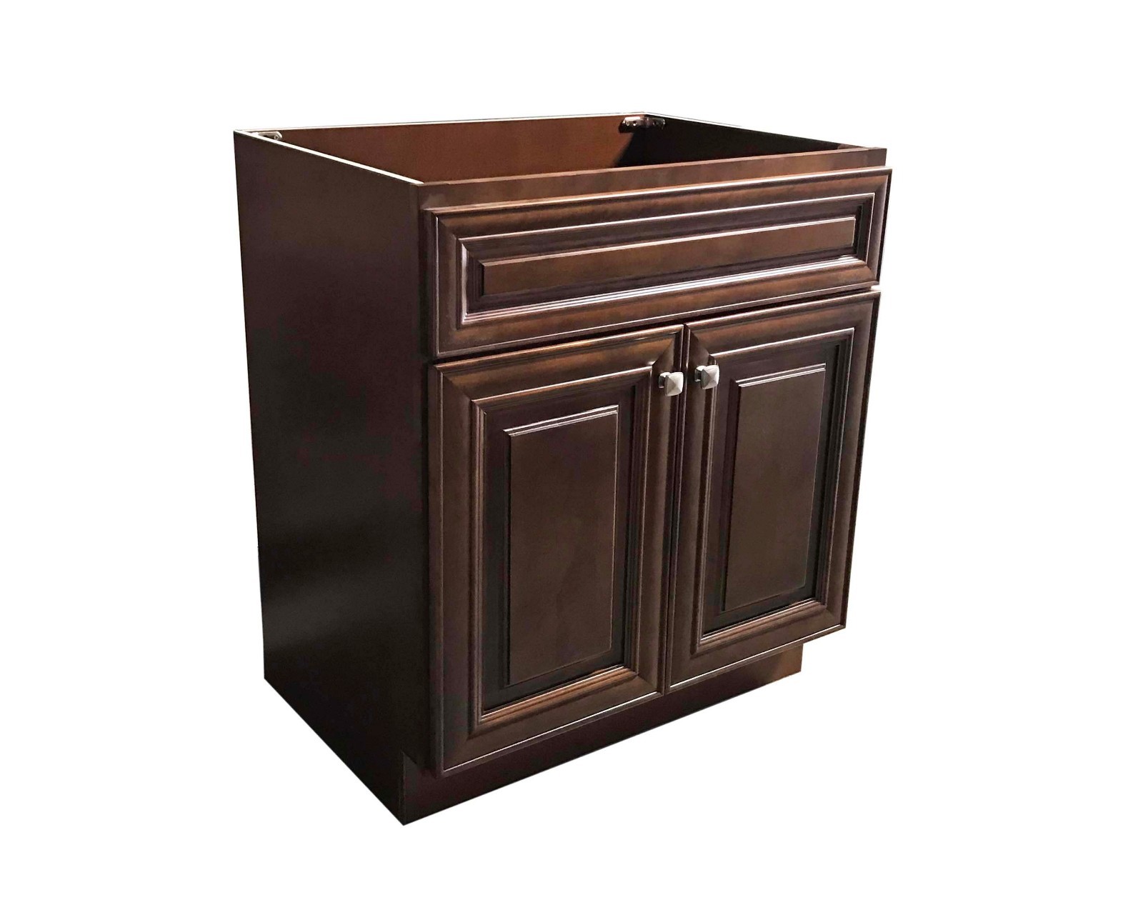 single Maple walnut Bathroom Vanity Base Cabinet solid wood 24″ 30″ 36″
