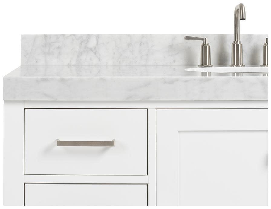 Ariel A054SCW5OVO Cambridge 55″ – Grey / Italian Carrara Marble Top / Brushed