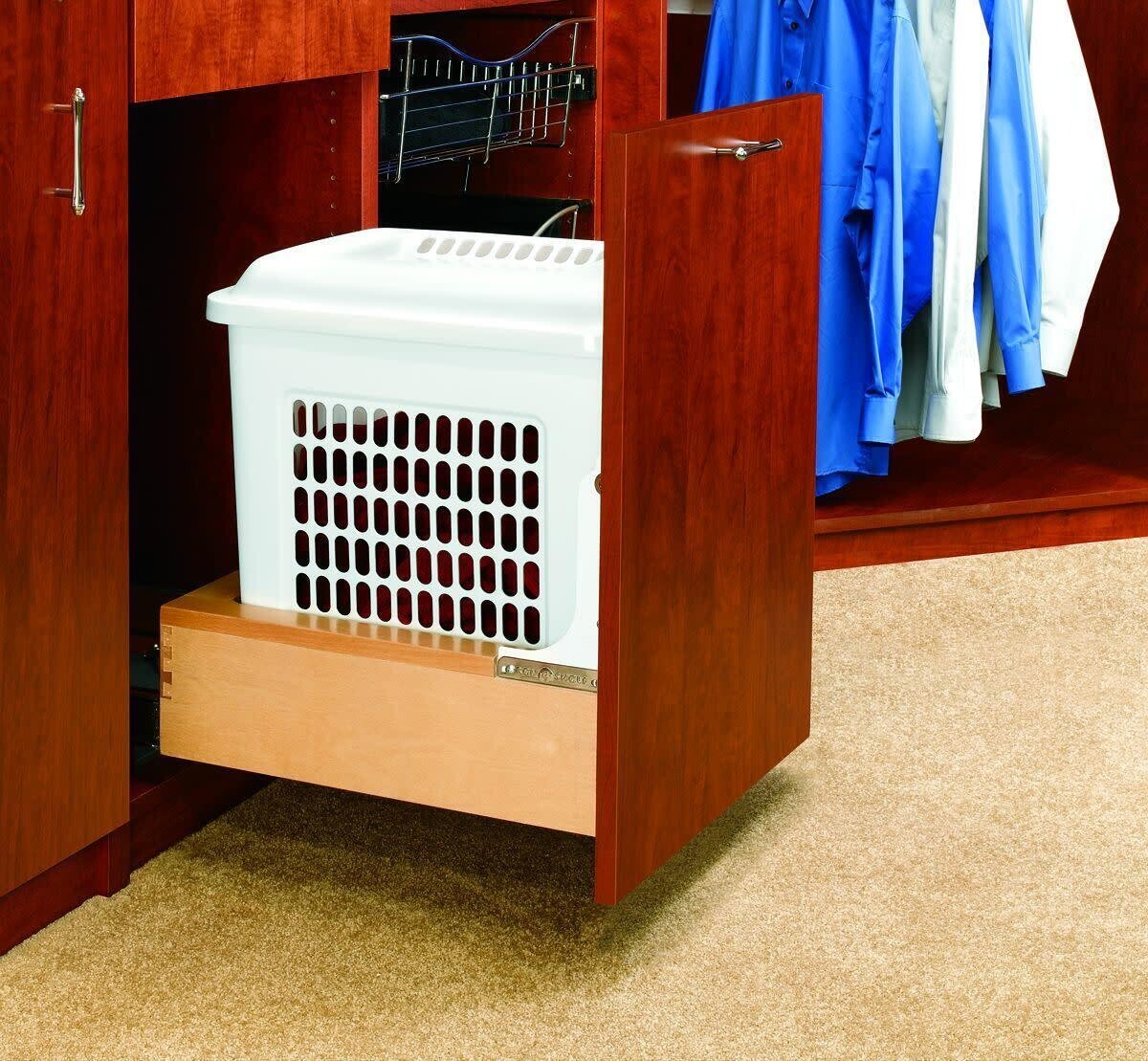 Rev-A-Shelf 4WH-RM-15DM-1 4WH Series 18 Inch Vanity Base Cabinet – Natural Wood