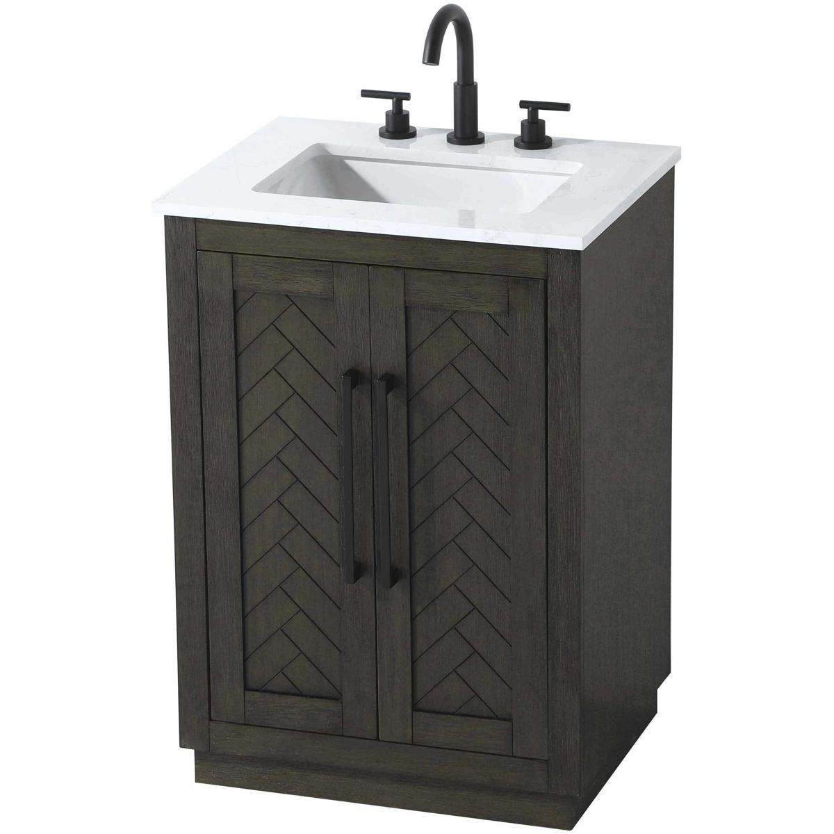 Elegant Lighting VF29024CO Chase Vanity Chocolate Oak