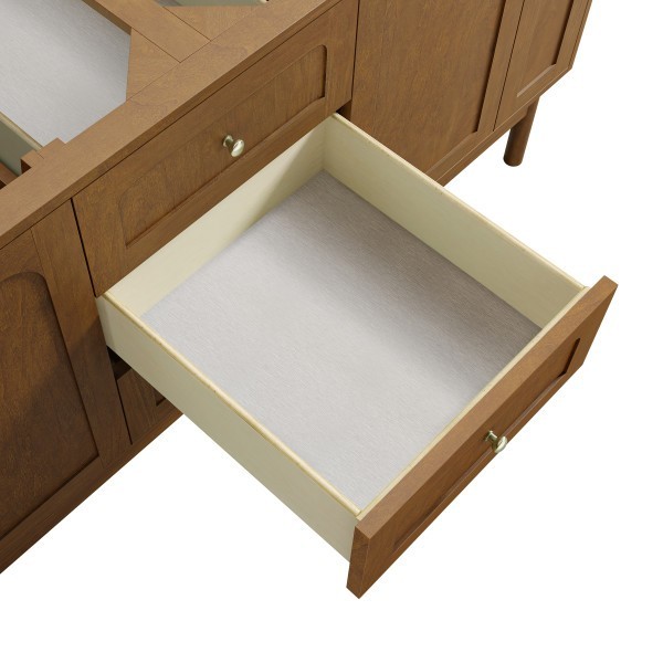 72″ James Martin Laurent 545-V72-HNO Double Vanity Cabinet Honey Oak