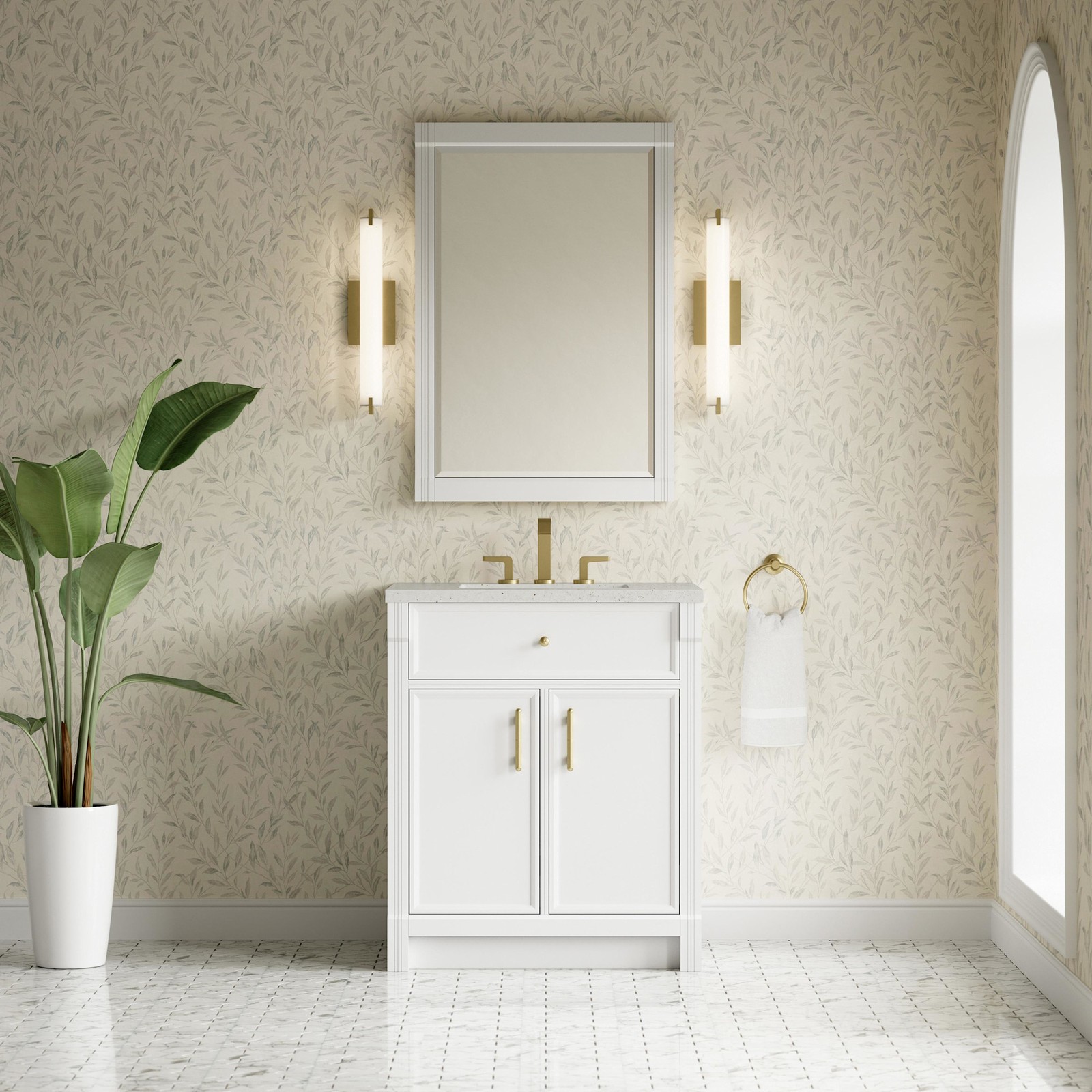 James Martin Vanities 660-V30-3LDL Bellshire 30″ – White