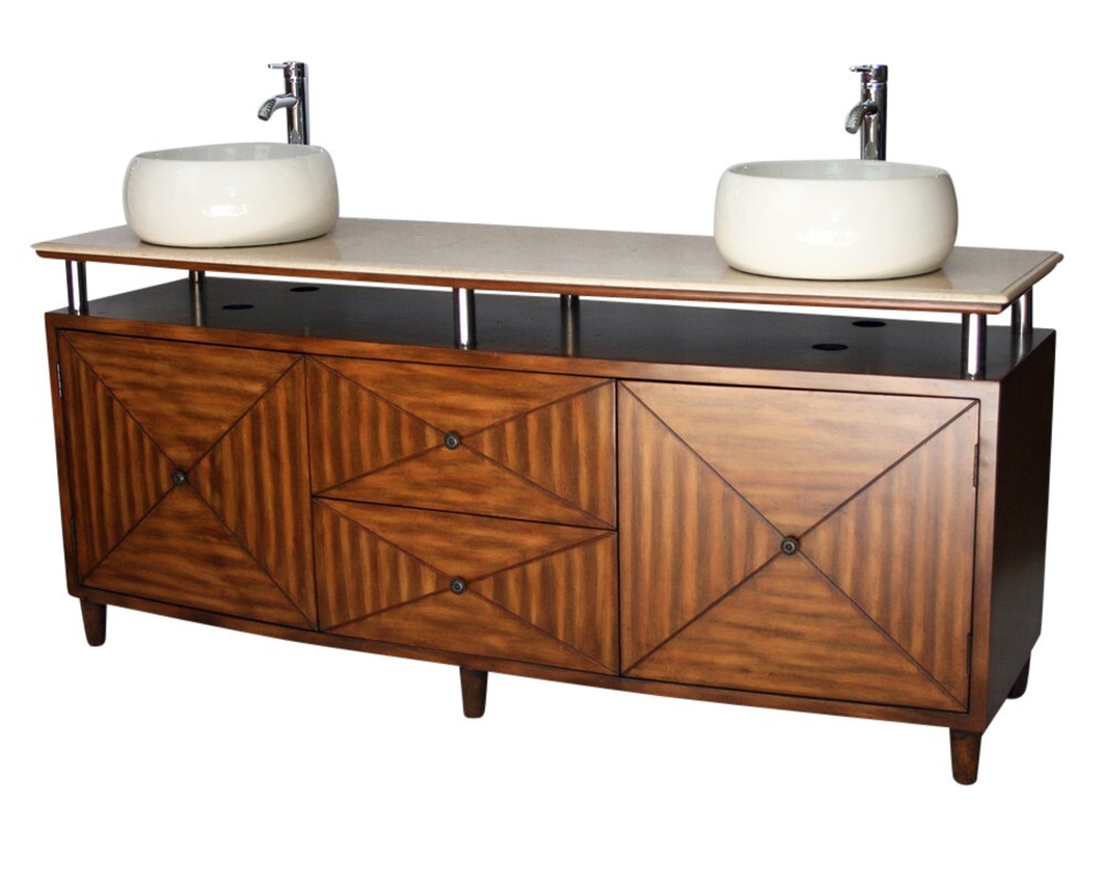 72-Inch Contemporary Style Double Sink Bathroom Vanity Model 2252-L
