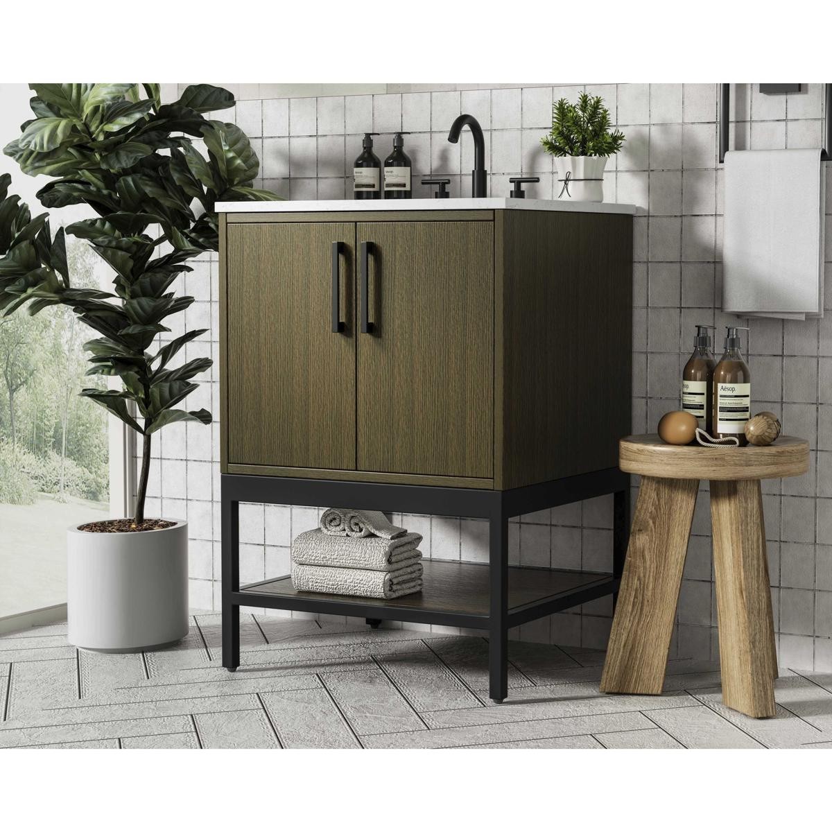 Elegant Lighting VF60724MCB Lennox Vanity Chestnut Brown
