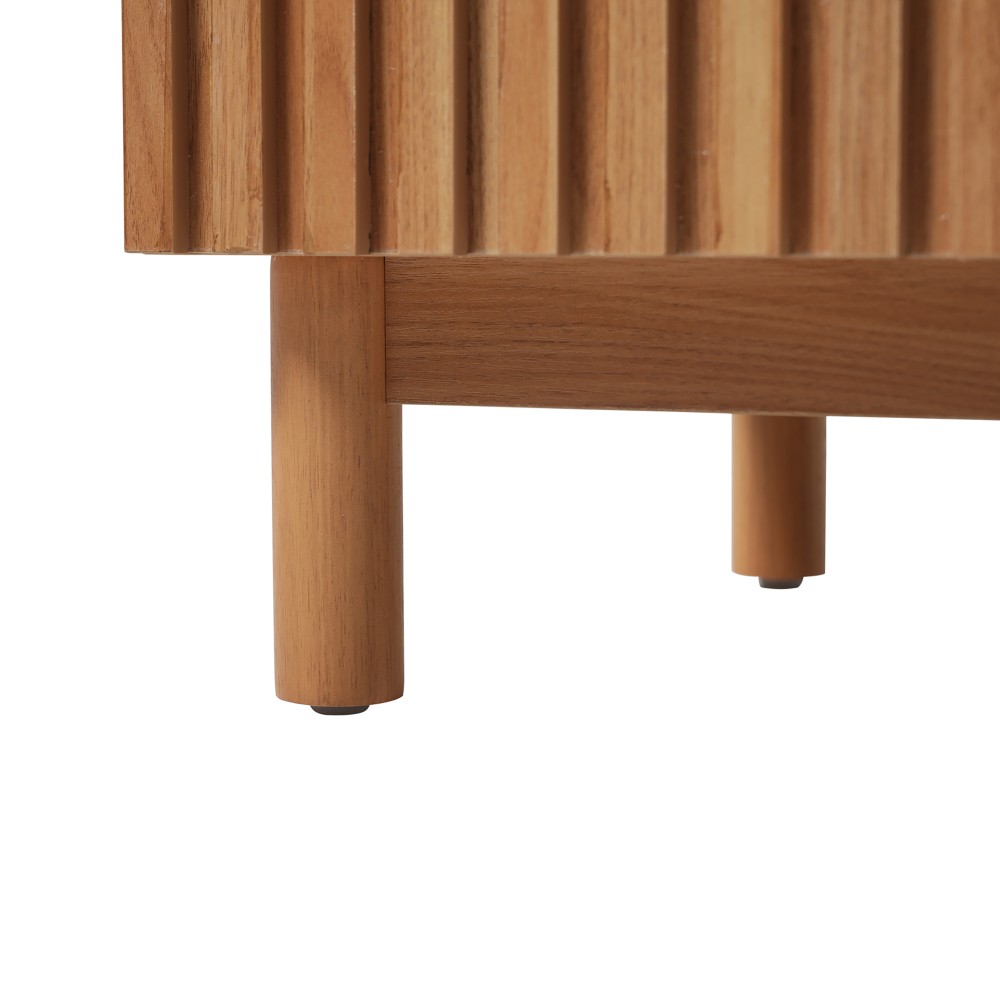 29.9-inch Traditional Bathroom Vanity with Ceramic Sink, Solid Wood Legs