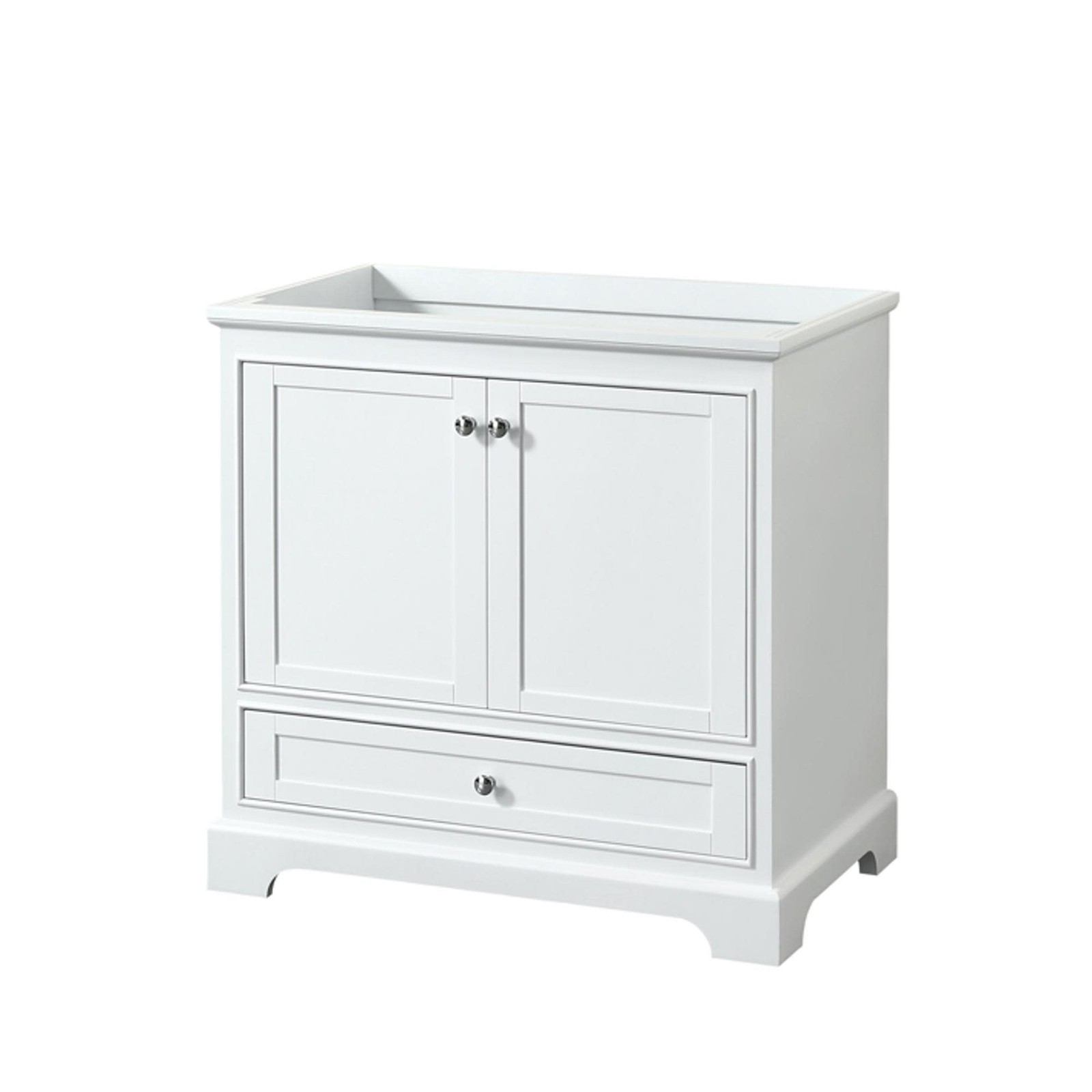 Wyndham Collection WCS202036SCXSXXMXX Deborah 35-1/4″ – White / Polished Chrome
