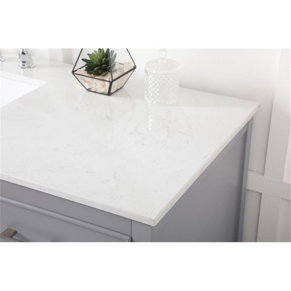 Elegant Decor Sinclaire 60″ Aluminum Alloy & MDF Single Bathroom Vanity in Gray