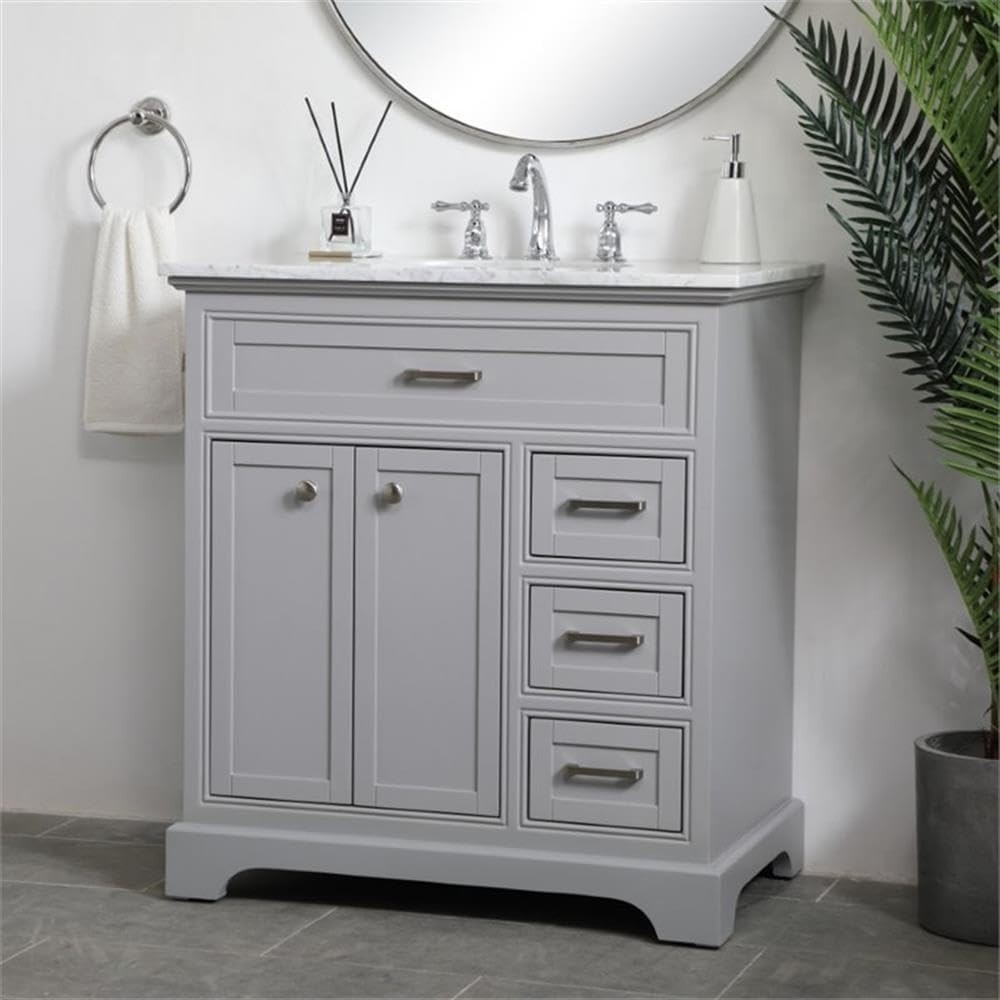 Elegant Lighting – VF15032GR – 32 Inch Single Bathroom Vanity in Grey