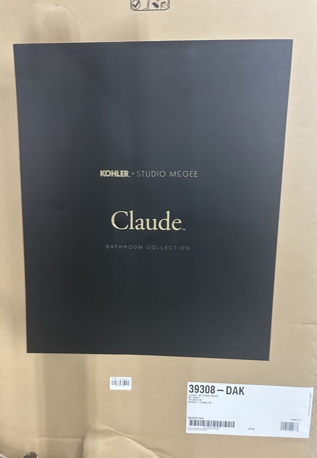 Kohler 39308-DAK 48” Claude by Studio McGee Vanity Draper Oak Finish