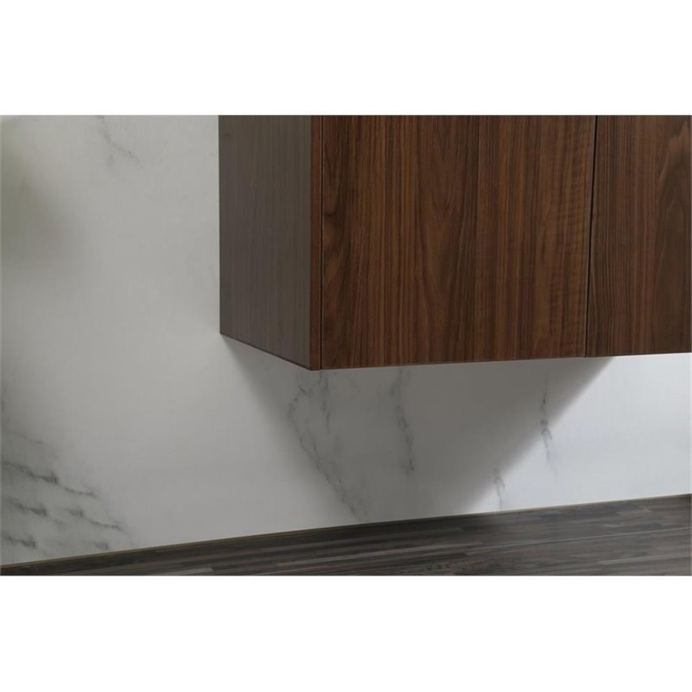 Elegant Decor Penn 36″ Aluminum Alloy MDF Single Bathroom Vanity in Walnut