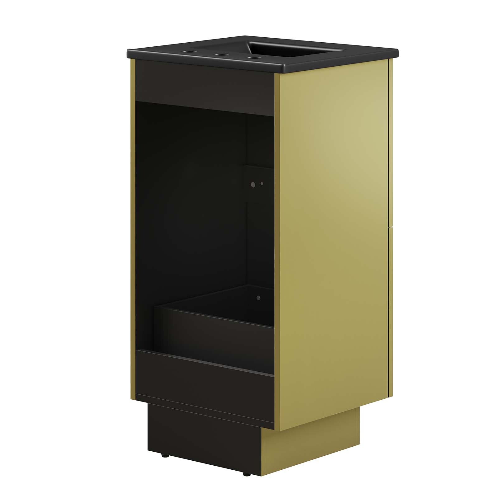Modway Quantum 18″ Bathroom Vanity in Black Gold