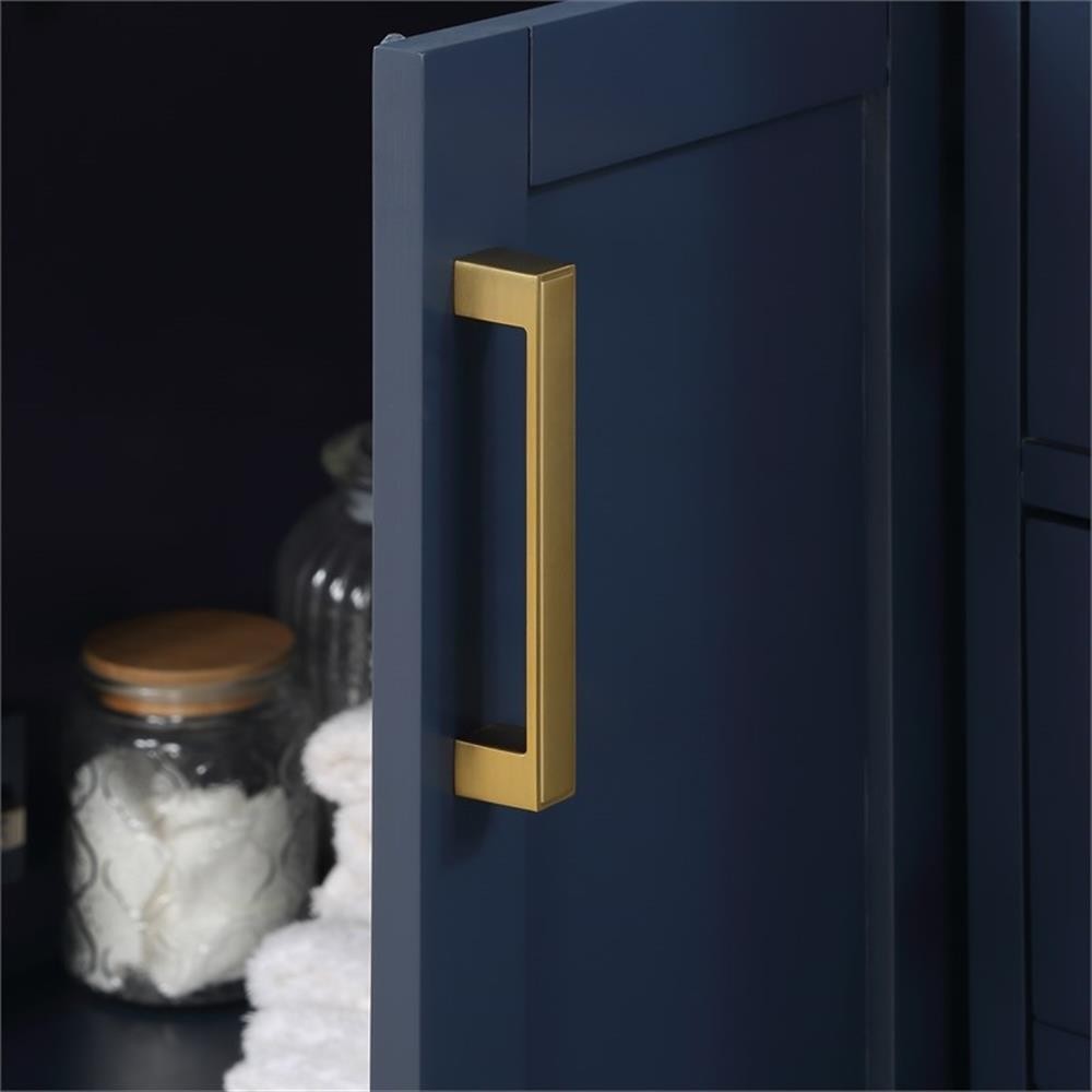 Gavino 72″ Wood Vanity in Royal Blue with Composite Stone Top no Mirror