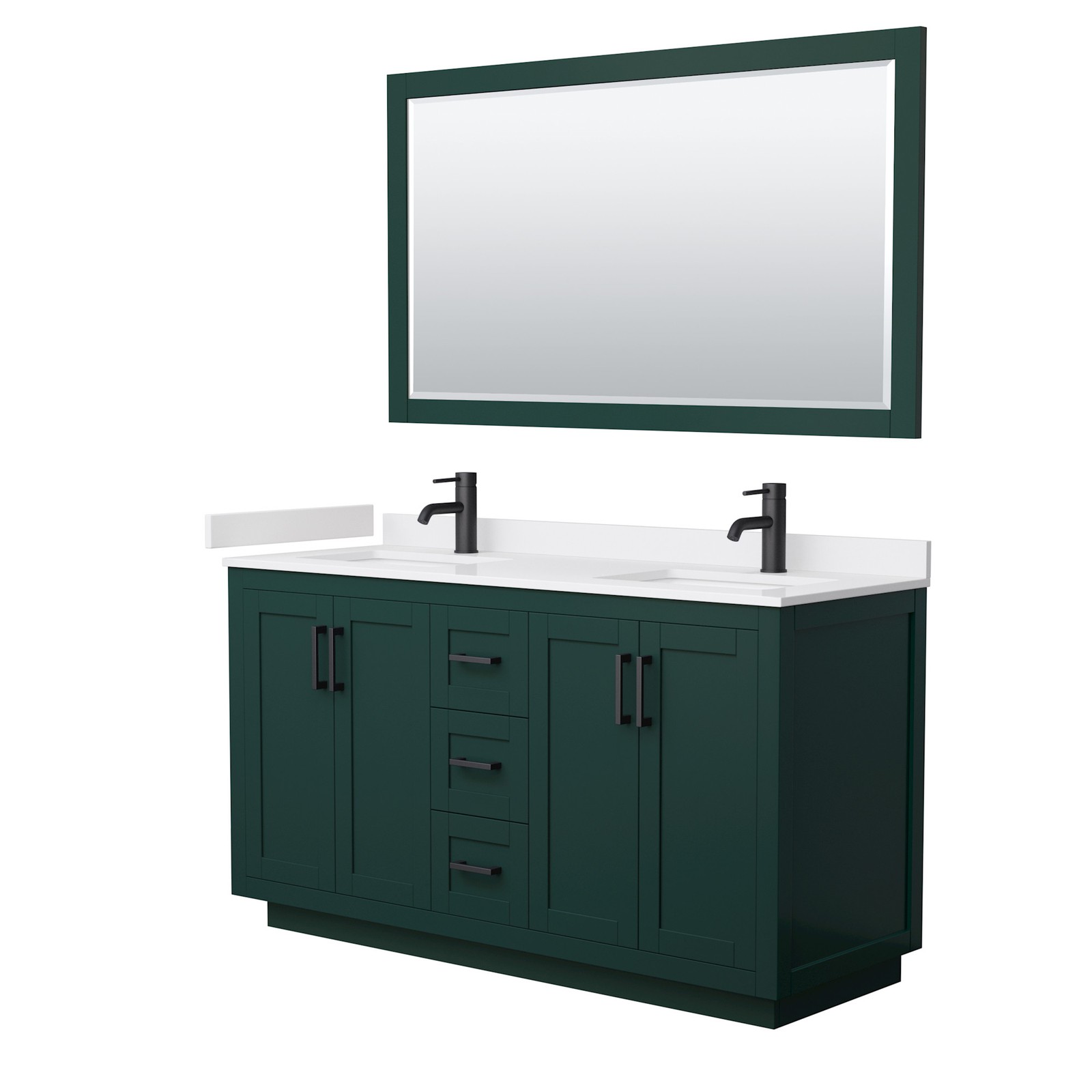 Wyndham Collection WCF2929-60D-VCA-M58 Miranda 60″ – Dark Gray / White Cultured