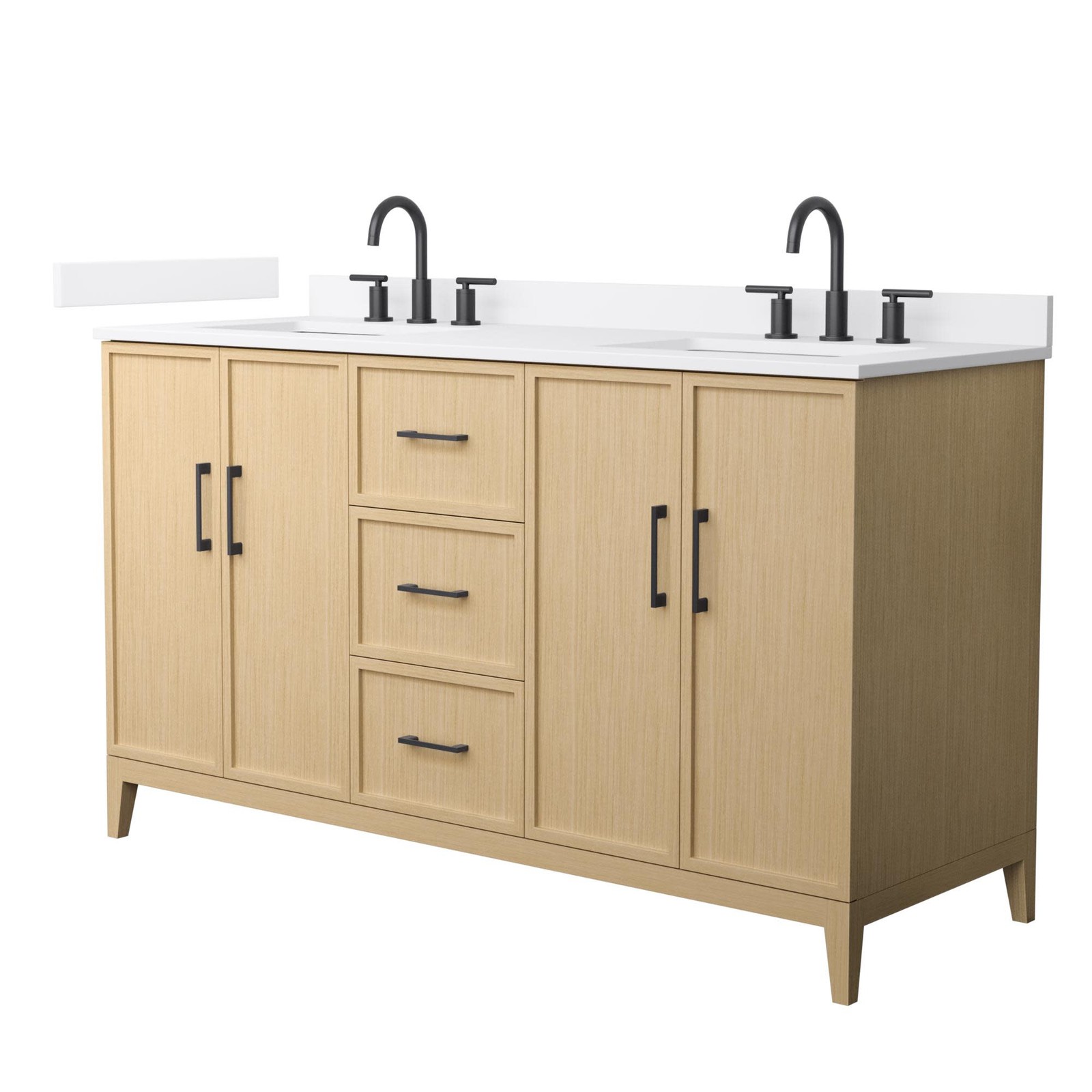 Wyndham Collection WCH717160D-VCA3-US3MXX Elan 60″ – White Oak / White Cultured