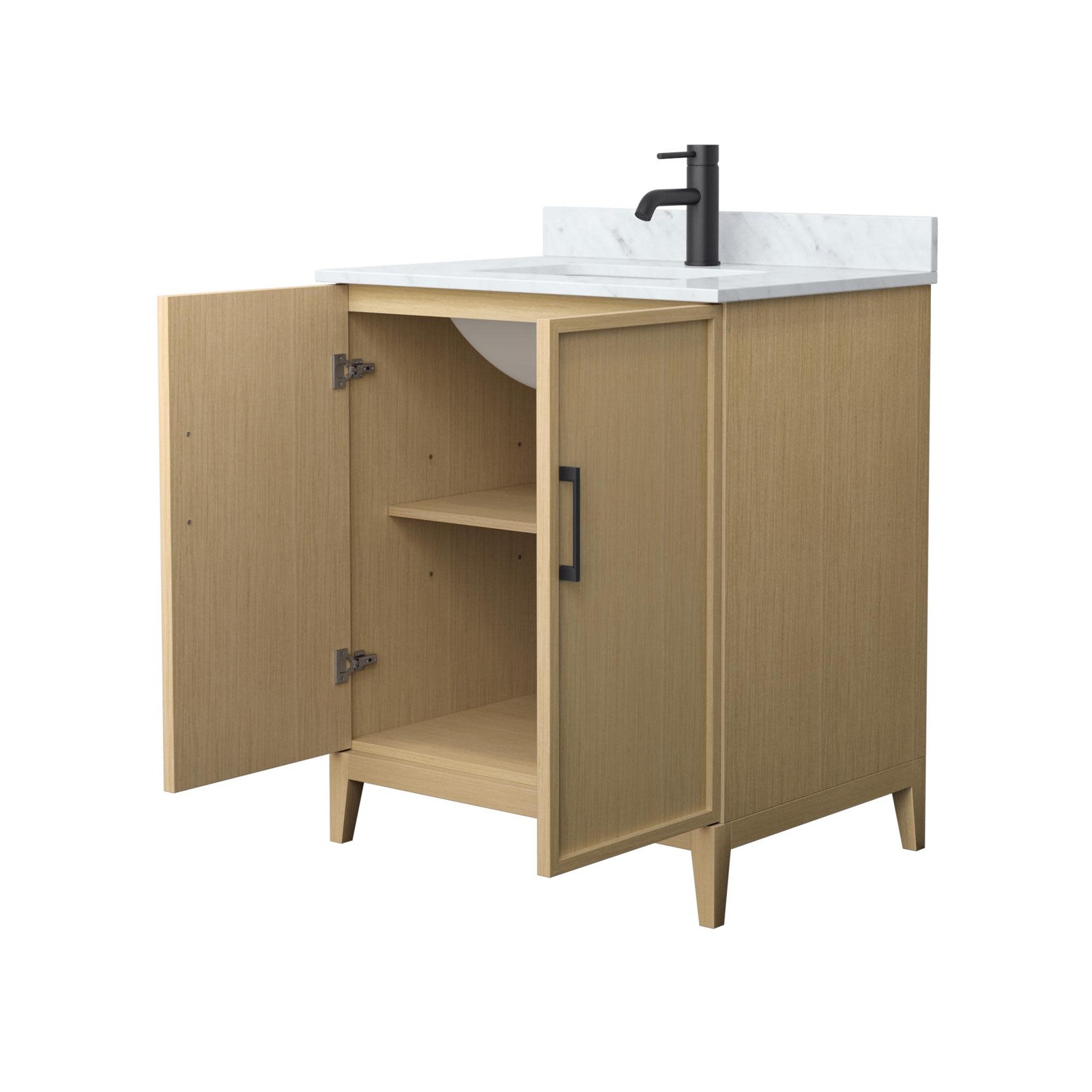 Wyndham Collection WCH717130S-CM-UNSMXX Elan 30″ – White Oak / Brushed Nickel