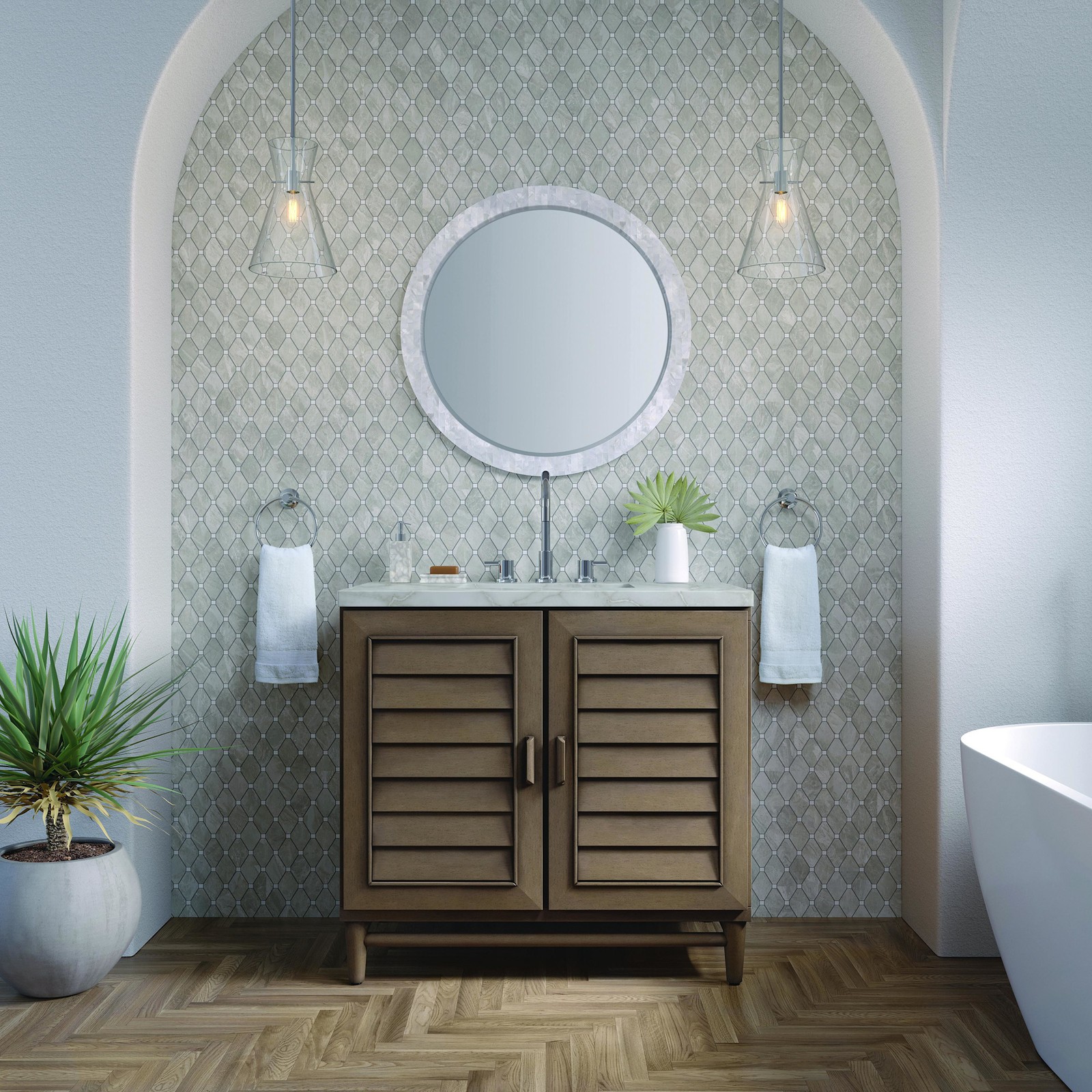 James Martin Vanities 620-V36-3VSL Portland 36″ Single Basin Wood – Wood