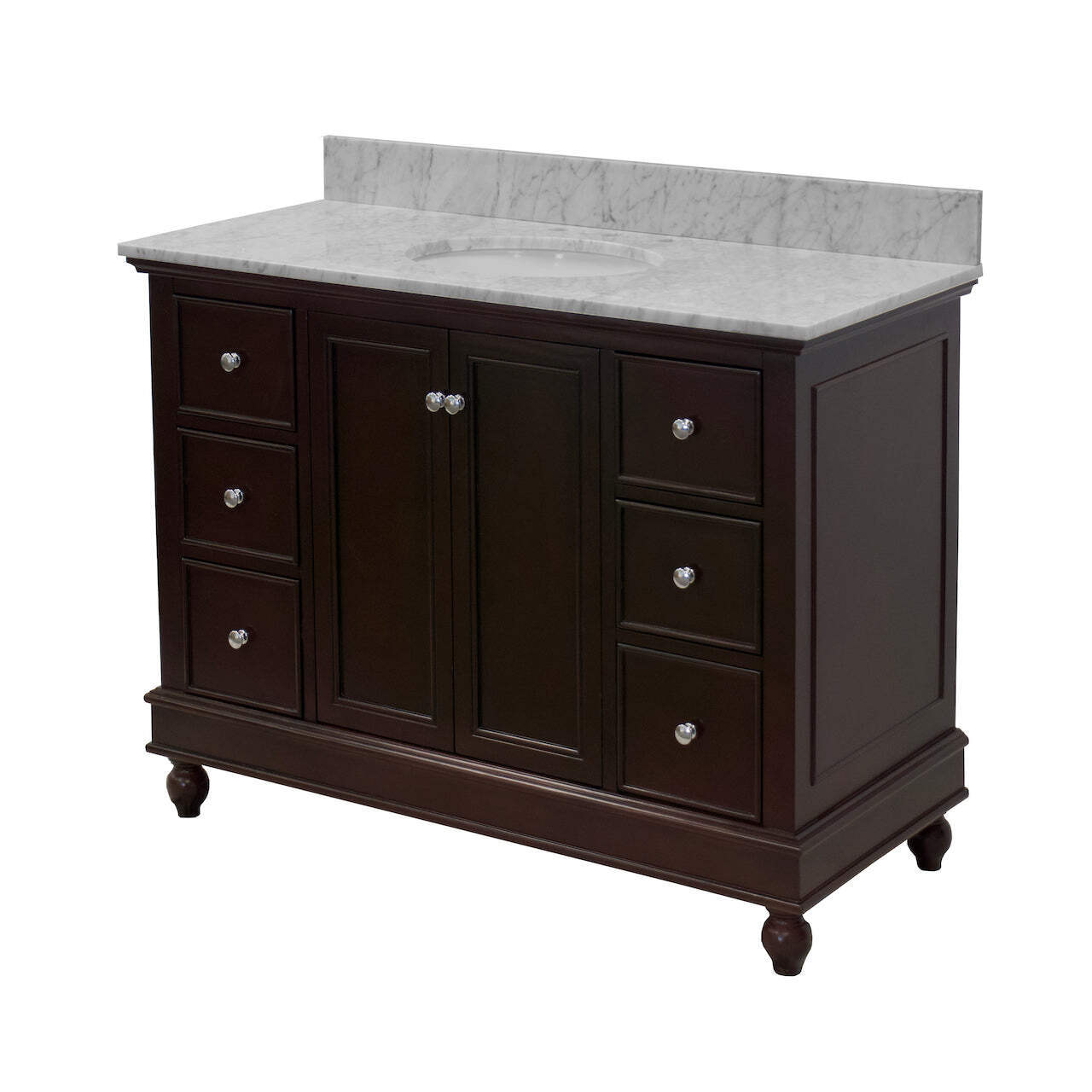 Bella 48-inch Vanity with Carrara Marble Top