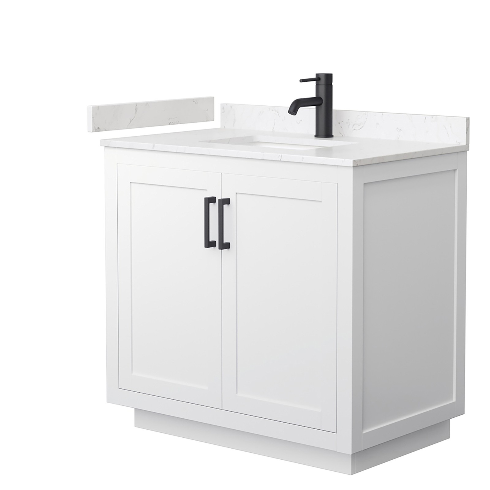 Wyndham Collection WCF2929-36S-VCA-MXX Miranda 36″ – Dark Gray / White Cultured