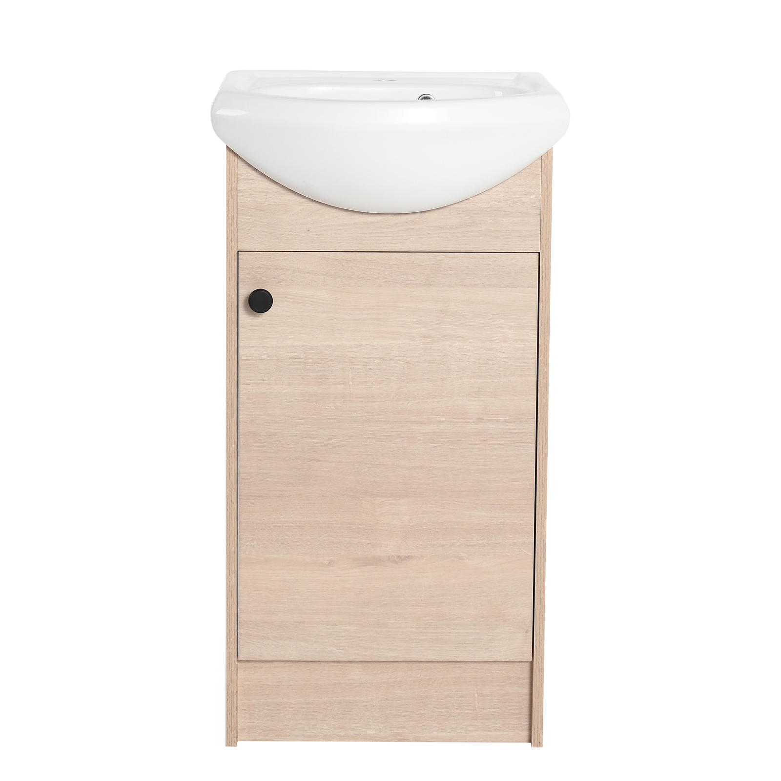 18″ Free Standing Bathroom Vanity Cabinet Set Vessel Sink for Small Space W/Door