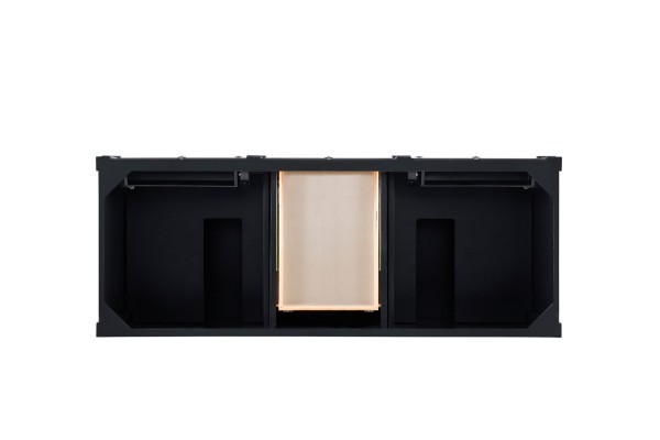 60″ James Martin Brittany 650-V60D-M-BKO Double Vanity Cabinet Black Onyx