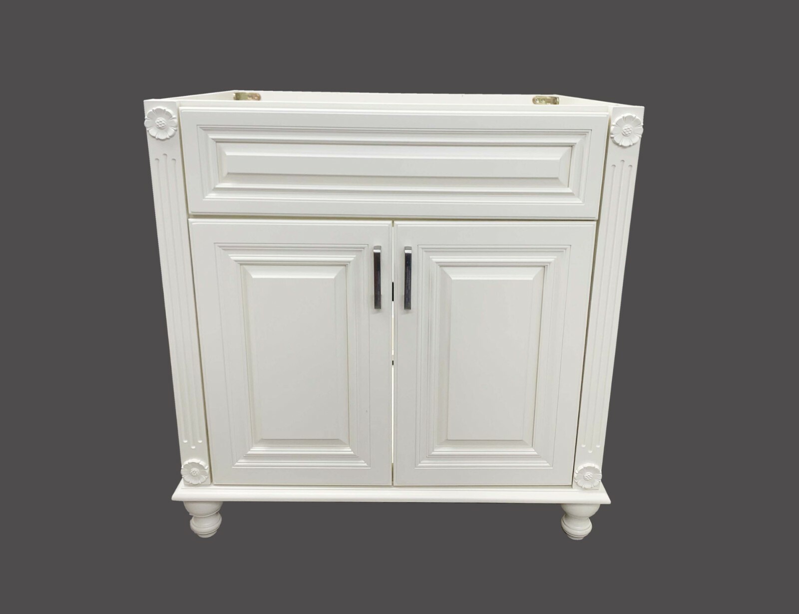 Antique White Single Bathroom Vanity Base Cabinet