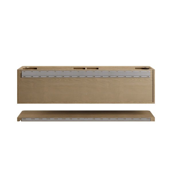 72″ James Martin Allamari D640-V72-DMS-WVSL Double Vanity Cabinet Silver Top