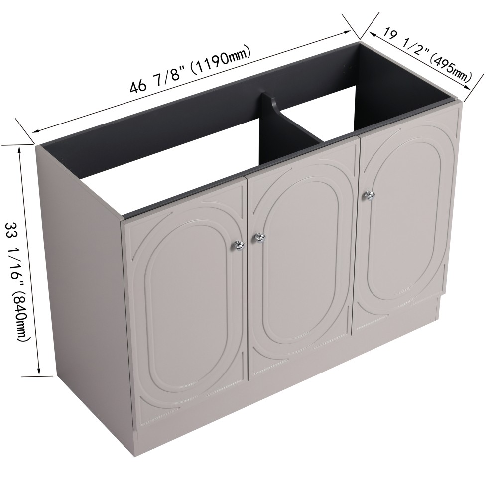 Freestanding Bathroom Vanity with Two Soft-Close Cabinet Doors