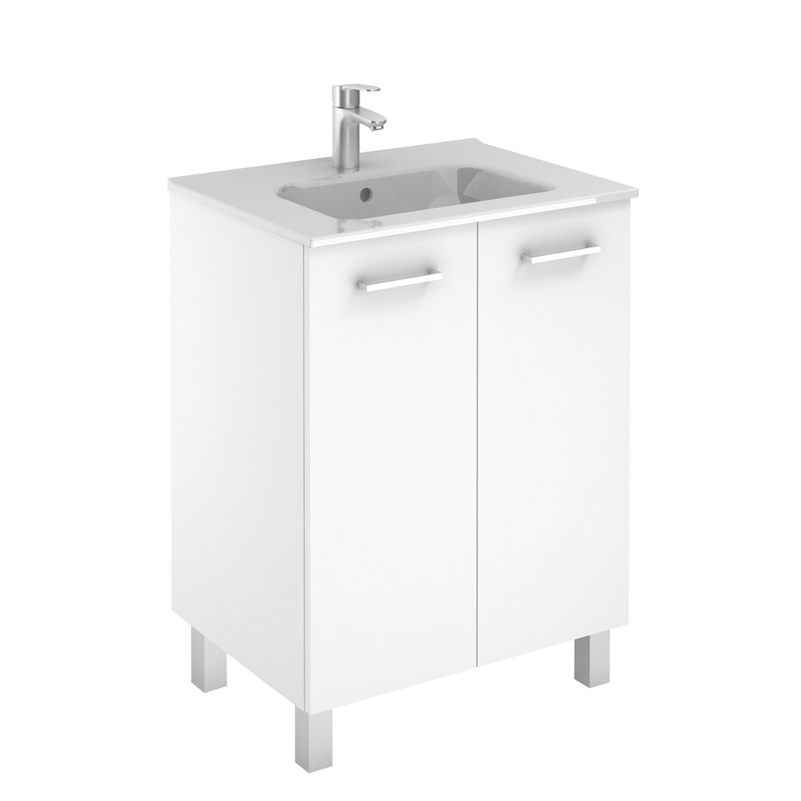 WS Bath Collections Logic 70 White Logic Complete Vanity Unit