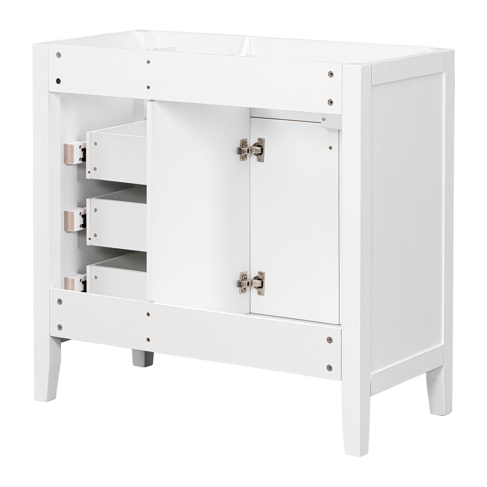 36″ Bathroom Vanity Base Only Cabinet with Drawers White