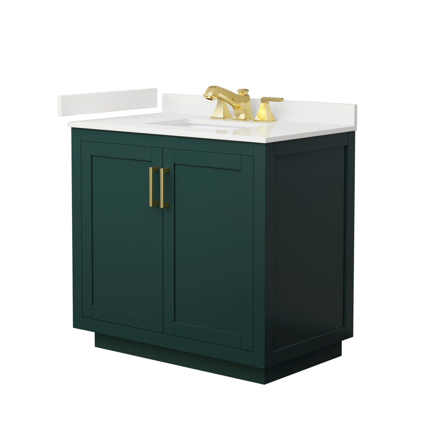 Wyndham Collection WCF292936S-QTZ-US3MXX Miranda 36″ – Dark Gray / Giotto Quartz