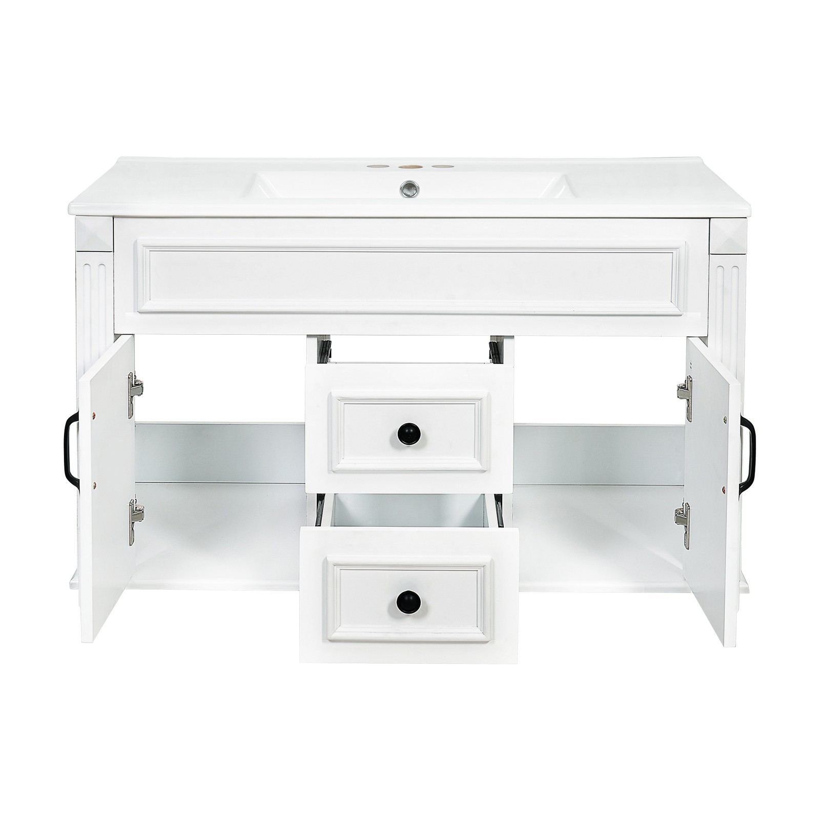 FUNIDEE 36inch Wall Mounted Bathroom Cabinet with Ceramic Sink Combo Vanity Set
