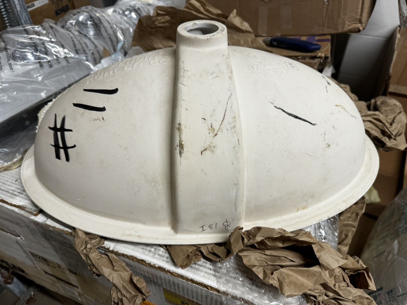 KOHLER Loon design on Vintage Self-rimming lavatory K-14157-NA