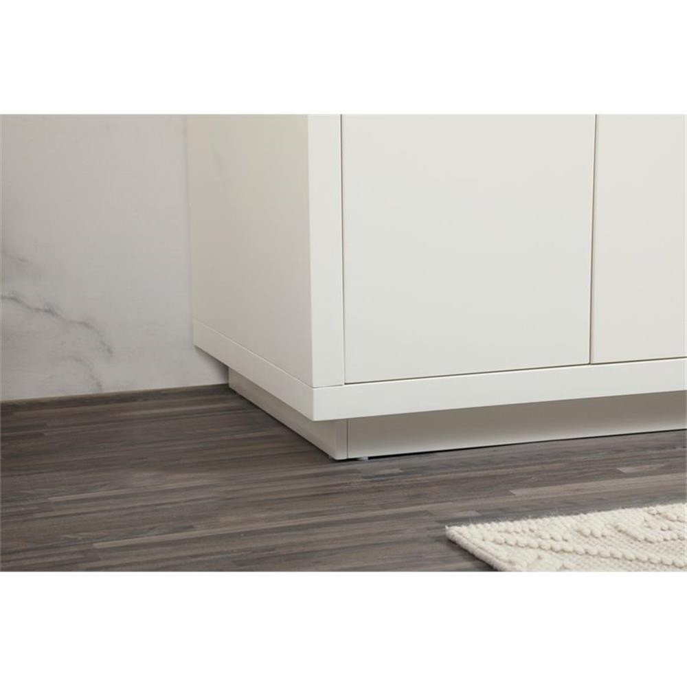 Elegant Decor Blake 42″ Aluminum Alloy MDF Single Bathroom Vanity in White