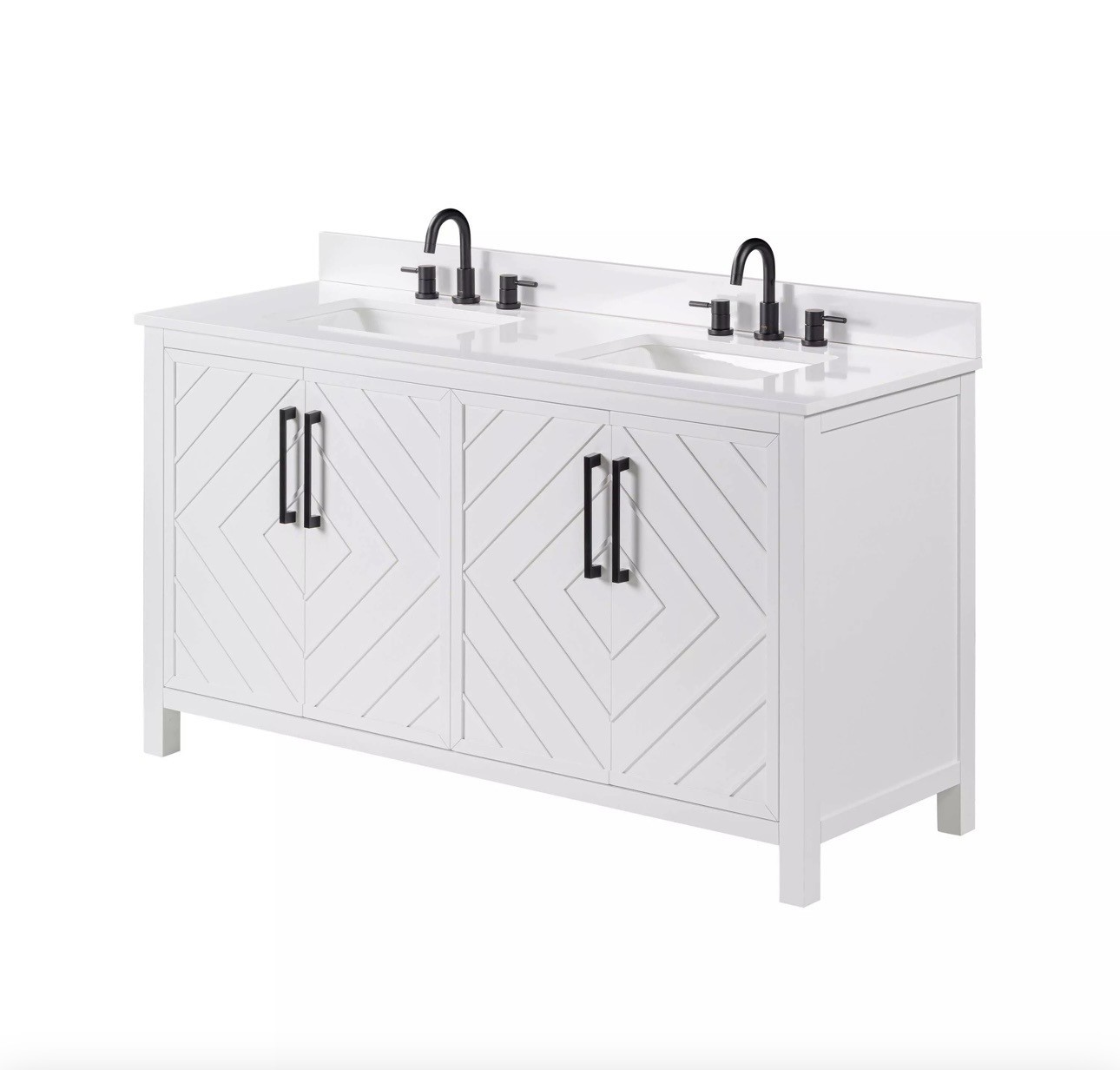 Studio Design Collection Bryce 61-inch Bathroom Vanity Engineered Stone Top