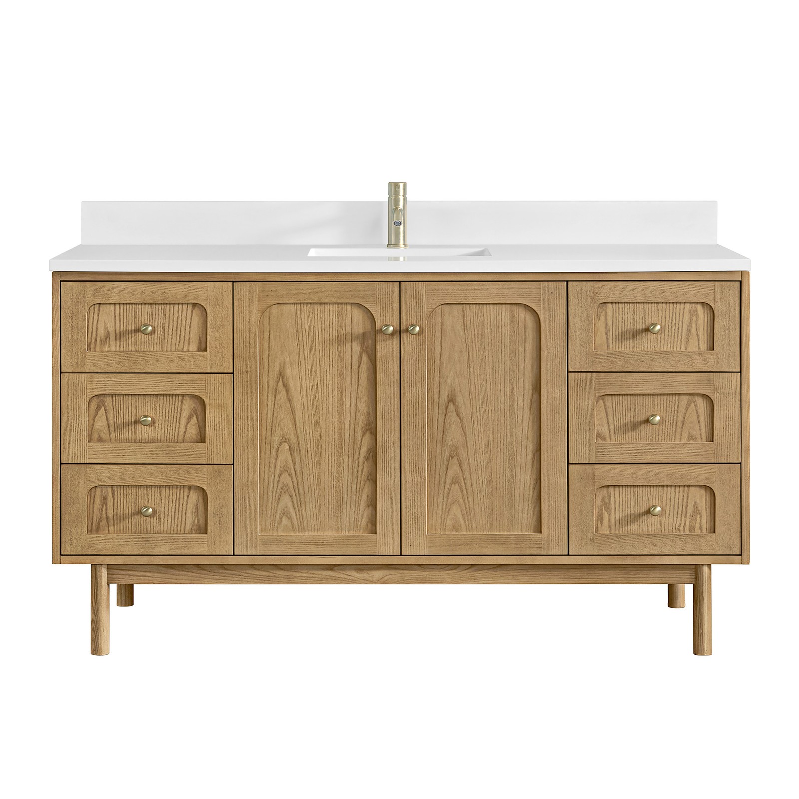 James Martin Vanities 545-V60S-1WZ Laurent 60″ Single Basin – Light Natural Oak