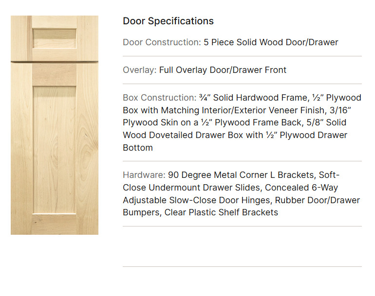 Unfinished Vanity Single Sink Base With 6 Drawers – Raw Wood (RTA) Unassembled