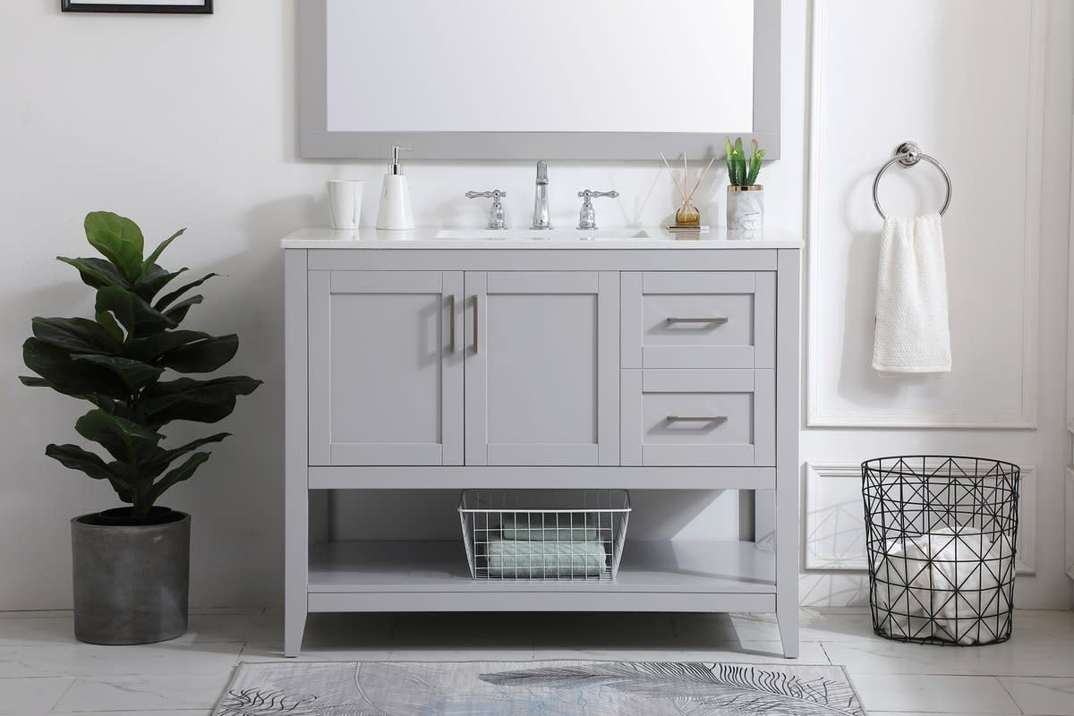 Elegant Lighting VF16042 Aubrey 42″ – Grey
