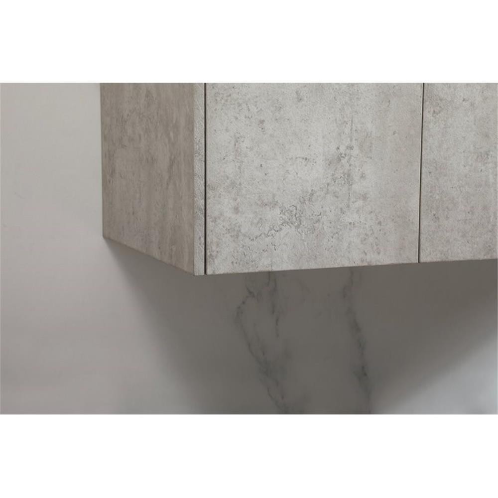 Elegant Decor Penn 40″ Aluminum Alloy MDF Single Bathroom Vanity in Gray