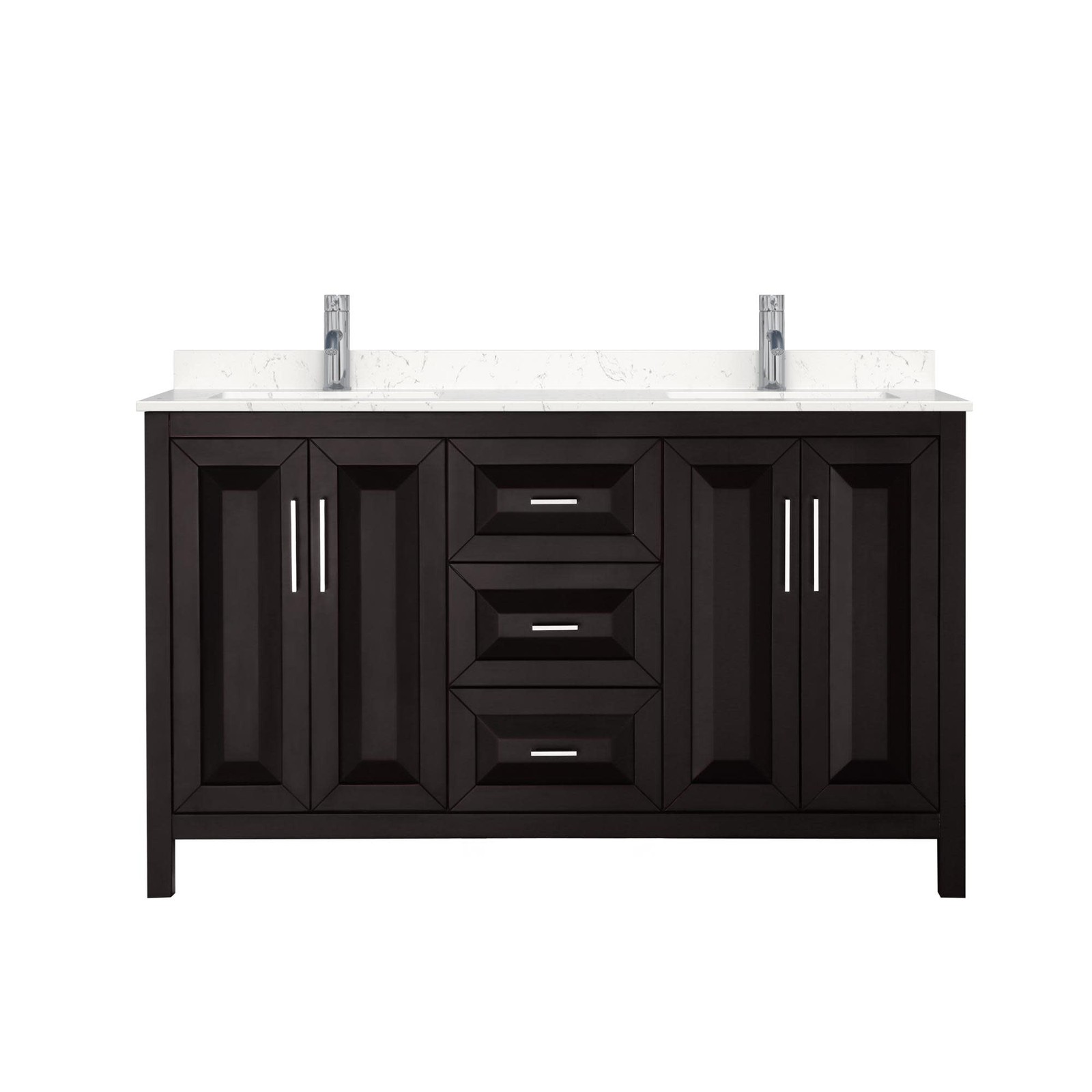Wyndham Collection WCV252560D-VCA-MXX Daria 60″ – Dark Gray / White Cultured