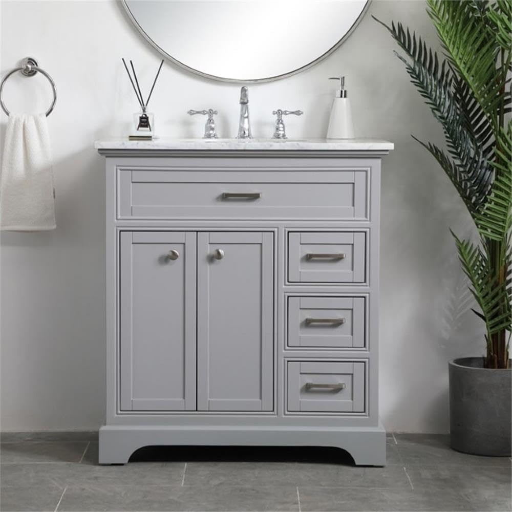 Elegant Lighting – VF15032GR – 32 Inch Single Bathroom Vanity in Grey