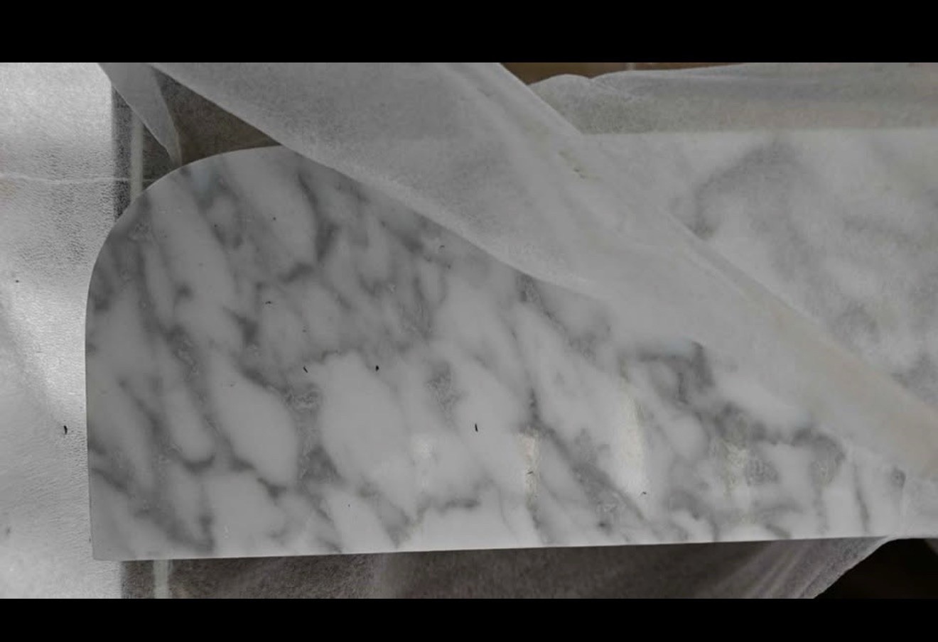 60 in. W Marble Vanity Backsplash in White Carrara