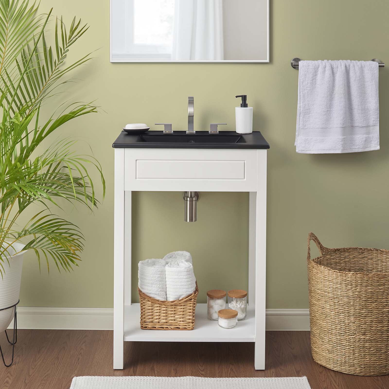 Modway Altura 24″ Bathroom Vanity in White Black